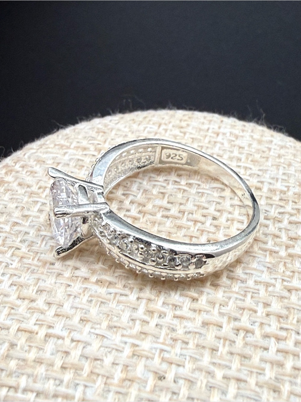 Sterling Silver CZ Ring SIZE 7 -NWOT - Picture 5 of 7